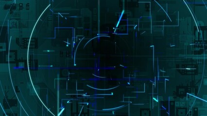 Poster - Electronics technology concept. Digital transformation. Abstract background.