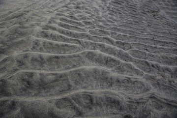 Poster - Wavy pattern formed in beach sand