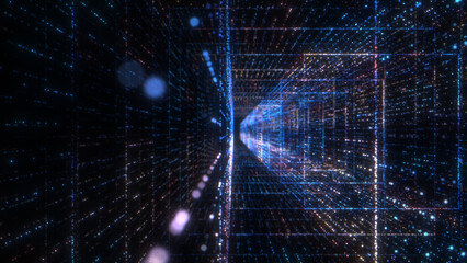 Poster - Flying into digital technologic tunnel