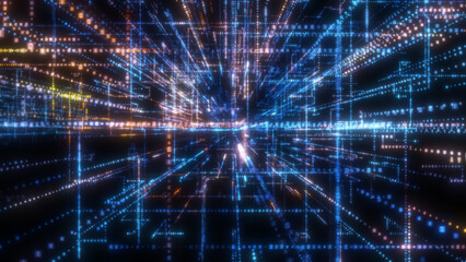 Poster - Flying into digital technologic tunnel