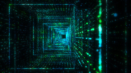 Poster - Flying into digital technologic tunnel