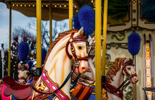 Shiny Children's Carousel With Toys