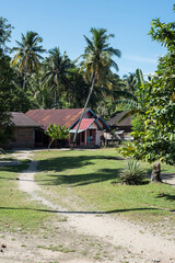 Sticker - Sungai Pinang, a traditional Indonesian village near Padang in West Sumatra, Indonesia, Asia