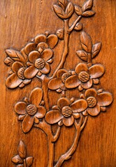 Wall Mural - Wood carving patterns on doors and Windows of traditional Chinese classical buildings