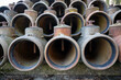Irrigation pipes on a farm 