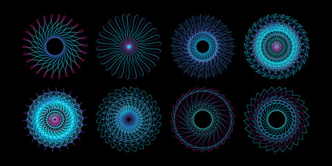Poster - Abstract modern colorful background element design with blue and pink gradient wave. Dynamic color flow Vector illustration use for background, poster.