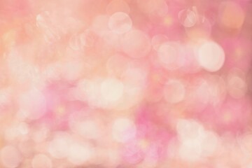 Wall Mural - Pink delicate defocused flowers, abstract blurred background