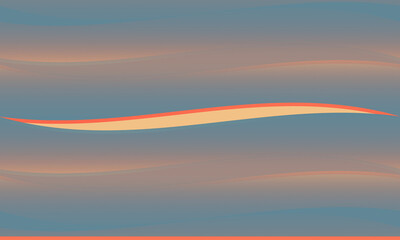 Poster - Orange and yellow gradient abstract science background with curved pattern graphic