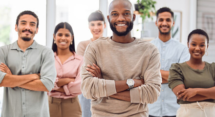 Aufkleber - A successful team is a team who works well together. Shot of a group of businesspeople standing together in an office.