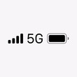 5G bar icon isolated on background. Status bar symbol modern, simple, vector, icon for website design, mobile app, ui. Vector Illustration
