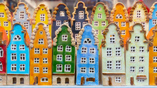 Gingerbread In Colorful Glaze. Souvenir Sweets Of Gdansk