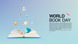 Concept art of book for celebrate world book day