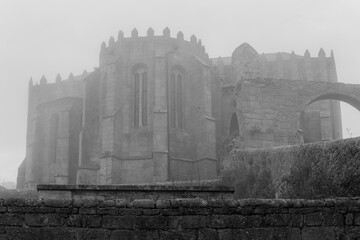 Wall Mural - Foggy medieval abbey