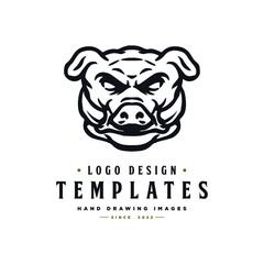 Poster - Boar logo inspiration, Pig logo vector.