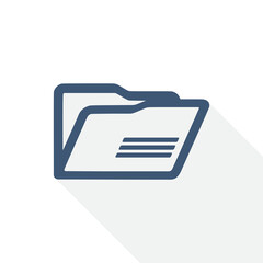 Aufkleber - Simple editable folder vector icon, flat design directory concept illustration easy to edit