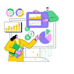 Poster - Enterprise IT management abstract concept vector illustration. IT software solutions, enterprise architecture, integrated and automated IT processes, business and customer value abstract metaphor.