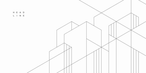 abstract architectural construction. geometric technological background.