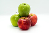 Fototapeta Kuchnia - red and green apples
