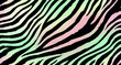 Zebra seamless pattern with colorful background