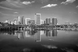 Fototapeta Nowy Jork - Richmond Virginia skyline in black and white