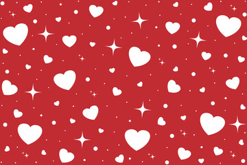 vector red pattern hearts