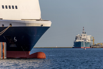 Poster - The Aquatory of the port of Klaipeda, Lithuania during vessels, yachts and boats parade