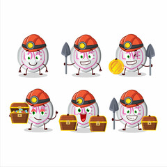 Poster - miners white love candy cute mascot character wearing helmet