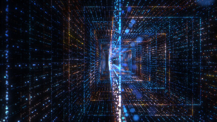Poster - Flying into digital technologic tunnel