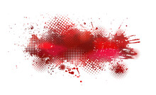 Red Abstraction From Blots. Vector Illustration
