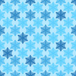 Snowflakes winter Christmas, New Year vector seamless pattern on blue background.