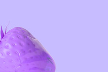 Background With Purple  Strawberries 