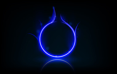 Fototapete - Abstract blue circle light effect. vector illustration