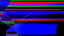 Broken TV Screen With Colorful Stripes, Illustration