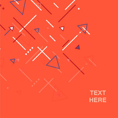 Poster - Abstract art modern design. Simple connect geometry shapes with connect dots and lines and triangles. Vector abstract background