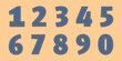 A set of denim stitched numbers. Vector illustration.