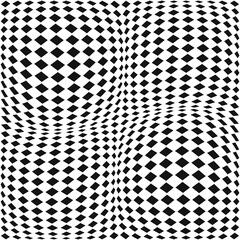 Poster - Convex simple rhombuses pattern. Vector seamless checker diamonds.