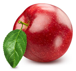 Wall Mural - Apple. Red apple isolated on white background. Apple macro. With clipping path