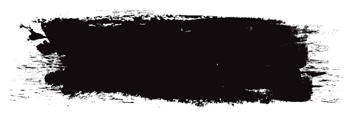 Wall Mural - Black brush stroke isolated on white background. Trendy brush stroke vector for black ink paint, grunge backdrop, dirt banner, watercolor design and dirty texture. Brush stroke vector