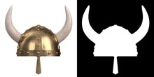 3D Rendering Illustration Of A Viking Helmet