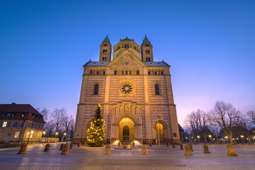 Wall Mural - Early Morning in Speyer, Germany. View of the Cathedral ad dawn