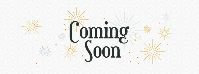 Wall Mural - coming soon sign on white background	