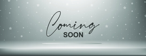 Wall Mural - coming soon sign on white background	