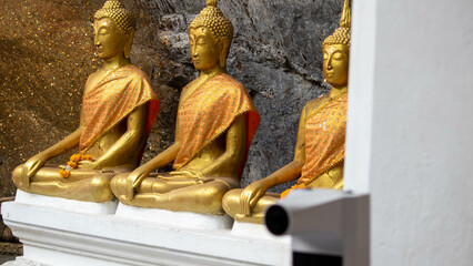 Date 9-2-2022
At Wat Phra Phutthachai, Mueang Saraburi, Saraburi Province, enshrined on two peaks on a hill. (The shadow of the Buddha) sits on a cliff at the foot of a hill near Wat Phra Phutthachai.