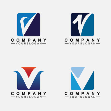 V Letter Logo and symbol vector template