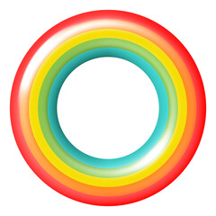 Wall Mural - rubber rainbow ring. kid swim float circle
