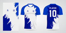 Blue Sports Shirt Jersey Design Template