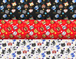 © Hael.IDN - 3 sets of cute pet head abstract pattern arrangement, creative and modern pattern design background for children's theme products.