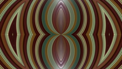 Poster - Futuristic kaleidoscope weave 3d render of stripes in abstract hypnotic tracery. Geometric mandala with vibrant gradient and natural design. Digital interior element with squiggly textures.
