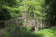 Petit pont de bois dans un parc