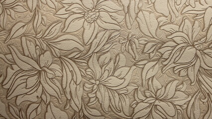 Drawing with flowers on a beige background. Wallpaper with a beautiful floral background